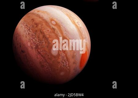 Planet Jupiter on a dark background. Elements of this image furnished by NASA. High quality photo Stock Photo