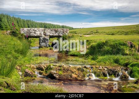 Bodmin Moor Bridge to Rough Tor Stock Photo