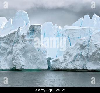 Scenic iceberg in Neumayer Channel, Antarctica. Stock Photo
