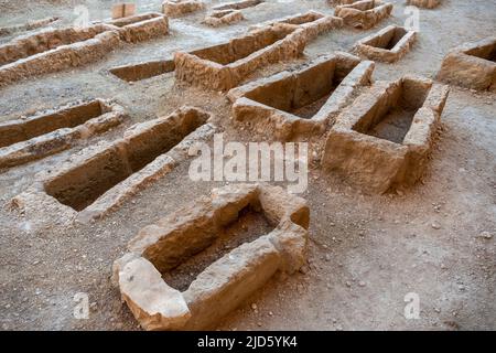 Dara is a historical ancient city located on the Mardin. Mesopotamia Dara Ancient City Ruins. (Mardin - Turkey) Stock Photo