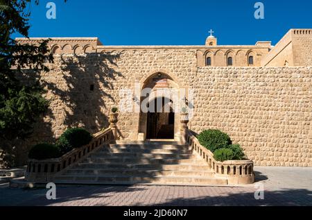 Syrian Orthodox Monastery of Deyrulzafaran known also as Syriac Monastery of the Saffron, in Mardin, Turkey. Stock Photo