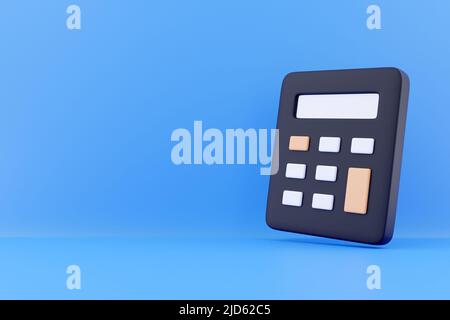 3d render calculator. 3d rendering calculator. 3d render calculator illustration Stock Photo