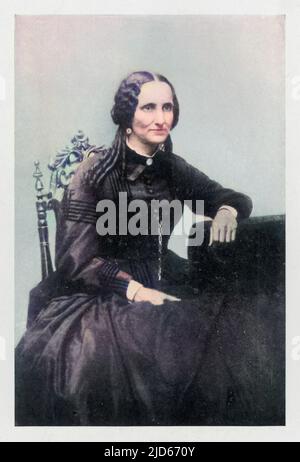MARY BAKER EDDY (1821 - 1910), Founder of Christian Science. Colourised version of : 10012623       Date: circa 1867 Stock Photo