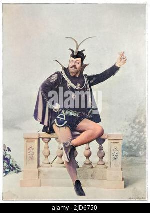 FAUST Edouard de Reszke as Mephistopheles. Colourised version of : 10013627       Date: 1895 Stock Photo