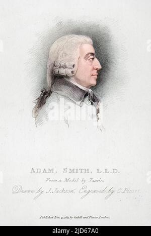 Adam Smith (1723 - 1790), Scottish economist. Colourised version of : 10015448 Stock Photo