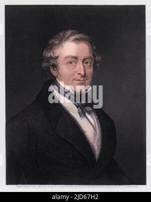 SIR ROBERT PEEL (THE YOUNGER)  British statesman. Colourised version of : 10020424       Date: 1788 - 1850 Stock Photo