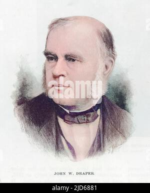 JOHN WILLIAM DRAPER American scientist and author, born in England Colourised version of : 10073778       Date: 1811 - 1882 Stock Photo