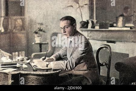 JOHN HAYS HAMMOND (1888 - 1965), American inventor of radio- controlled torpedoes and other useful weapons of mass destruction. Son of engineer of the same name. Colourised version of : 10160270 Stock Photo