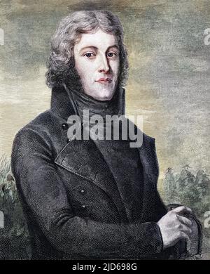 LOUIS-LAZARE HOCHE French military commander in the Revolutionary War, suppressed the Vendee rising, died of a chest ailment. Colourised version of : 10160964       Date: 1768 - 1797 Stock Photo