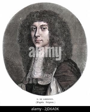 GUILLAUME DE LAMOIGNON French statesman Colourised version of : 10162629       Date: 1617 - 1677 Stock Photo