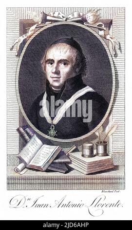 JUAN ANTONIO LLORENTE Spanish historian Colourised version of : 10163371       Date: 1756 - 1823 Stock Photo