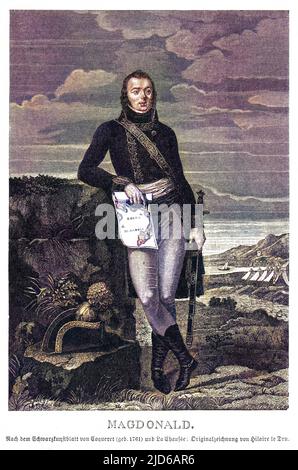 JACQUES-ETIENNE-ALEXANDRE MACDONALD French military commander, marechal de France Colourised version of : 10163957       Date: 1765 - 1840 Stock Photo