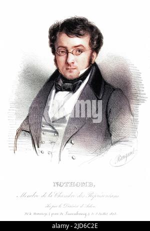 JEAN BAPTISTE, baron NOTHOMB Belgian statesman Colourised version of : 10167802       Date: 1805 - 1881 Stock Photo