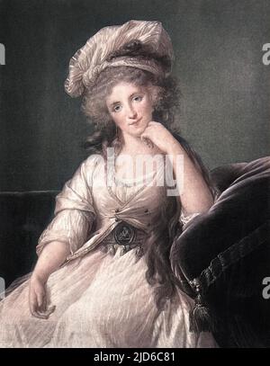 LOUISE MARIE ADELAIDE DE BOURBON-PENTHIEVRE, duchesse d'ORLEANS, daughter of Jean duc de Penthievre, wife of Louis Philippe II. Colourised version of : 10171446       Date: 1753 - 1821 Stock Photo