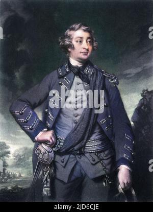 HENRY HERBERT, tenth earl of PEMBROKE soldier and horseman Colourised version of : 10172323       Date: 1734 - 1794 Stock Photo