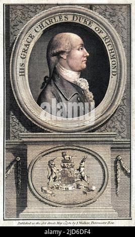 CHARLES LENNOX, third duke of RICHMOND statesman Colourised version of : 10174160       Date: 1734 - 1806 Stock Photo