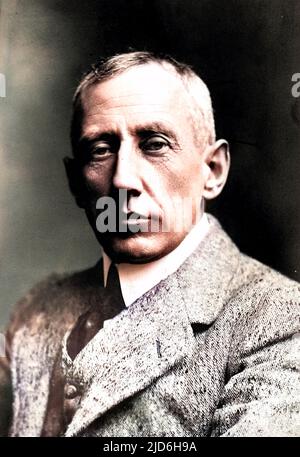 Roald Engelbreth Gravning Amundsen (1872 - 1928), Norwegian explorer who was the first man to navigate the Northwest Passage and reach the South Pole. Colourised version of: 10217859 Stock Photo