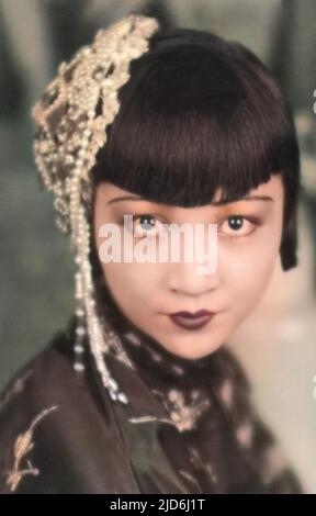 Anna May Wong (1905 - 1961), Chinese American film and theatre actress. Colourised version of: 10415804       Date: c.1930 Stock Photo