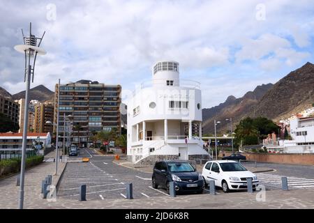 November 18 2021 - Santa Cruz de Tenerife, Canary Islands in Spain: Ships in the Port of the town Stock Photo