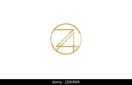 ZA, AZ Abstract Letters Logo Monogram Stock Vector