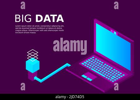 Isometric vector set of computer laptop tablet pc and smart-phone. 3d devices on modern background. Stock Vector