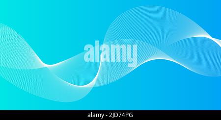 Abstract wave element for design. Digital frequency track equalizer. Stylized line art background. Vector illustration Stock Vector
