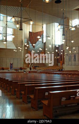 Interior of the Basilica of Our Lady of the Angels, Los Angeles Stock Photo