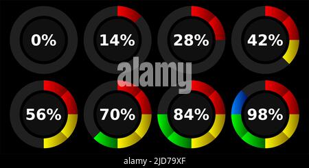 Abstract composition. Loading bar element icon. Creative web design download timer. Users completion indicator. White background, black cluster lines. Stock Vector