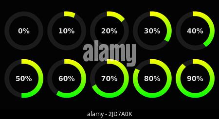 Abstract composition. Loading bar element icon. Creative web design download timer. Users completion indicator. White background, black cluster lines. Stock Vector
