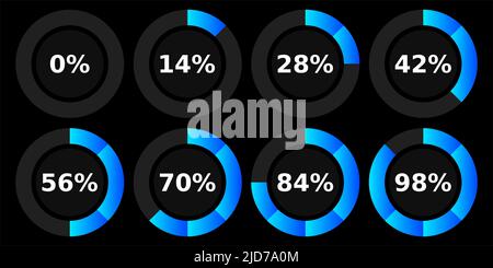 Abstract composition. Loading bar element icon. Creative web design download timer. Users completion indicator. White background, black cluster lines. Stock Vector