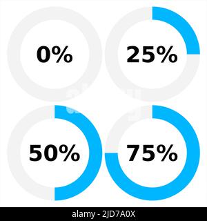 Abstract composition. Loading bar element icon. Creative web design download timer. Users completion indicator. White background, black cluster lines. Stock Vector