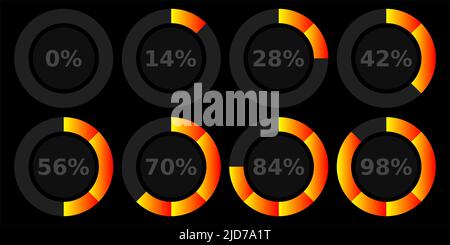 Abstract composition. Loading bar element icon. Creative web design download timer. Users completion indicator. White background, black cluster lines. Stock Vector