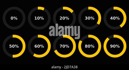 Abstract composition. Loading bar element icon. Creative web design download timer. Users completion indicator. White background, black cluster lines. Stock Vector