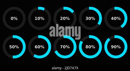 Abstract composition. Loading bar element icon. Creative web design download timer. Users completion indicator. White background, black cluster lines. Stock Vector