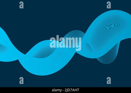 Abstract wave element for design. Digital frequency track equalizer. Stylized line art background. Vector illustration Stock Vector