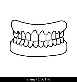 Cute teeth outline vector set with different emotions. Different tooth ...