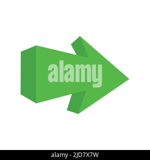 green arrow. on white background Stock Vector