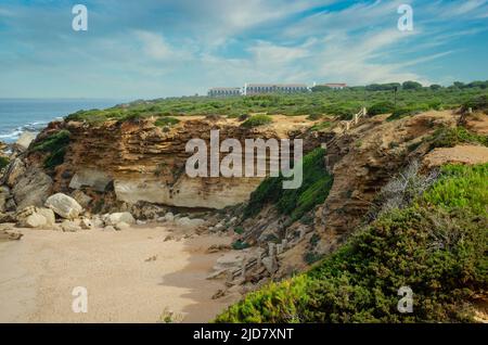 Roche coves in Conil de la Frontera, Cadiz, Spain. Holiday. Stock Photo