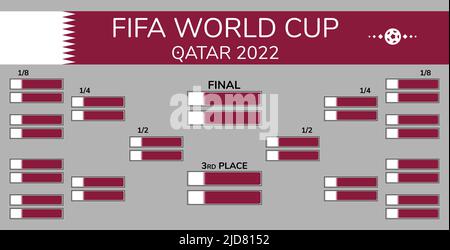 Football 2022 playoff match schedule. Tournament bracket. Football results  table, participating to the final championship knockout. vector illustratio  Stock Vector Image & Art - Alamy