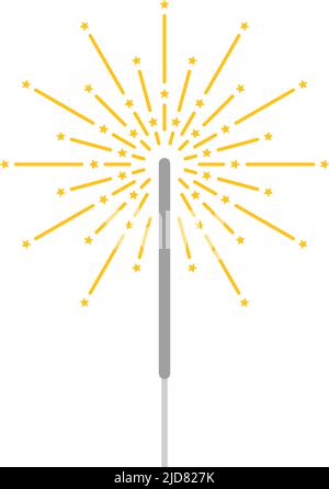 simple bengal light with sparkler Stock Vector