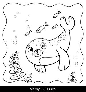 Fish coloring page drawing for kids Cut Out Stock Images & Pictures - Page  2 - Alamy