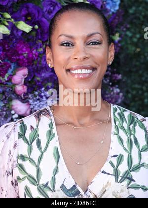 Los Angeles, USA. 18th June 2022. LOS ANGELES, CALIFORNIA, USA - JUNE 18: American actress Kearran Giovanni arrives at HollyRod Foundation's DesignCare 2022 Gala held at RJ's Place on June 18, 2022 in Los Angeles, California, United States. (Photo by Xavier Collin/Image Press Agency) Credit: Image Press Agency/Alamy Live News Stock Photo