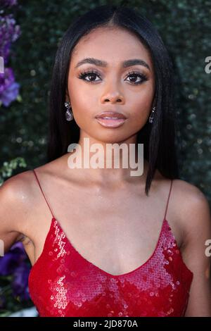 Los Angeles, USA. 18th June 2022. LOS ANGELES, CALIFORNIA, USA - JUNE 18: American actress Skai Jackson arrives at HollyRod Foundation's DesignCare 2022 Gala held at RJ's Place on June 18, 2022 in Los Angeles, California, United States. (Photo by Xavier Collin/Image Press Agency) Credit: Image Press Agency/Alamy Live News Stock Photo