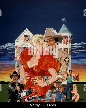 PARTON,REYNOLDS, THE BEST LITTLE WHOREHOUSE IN TEXAS, 1982, Stock Photo