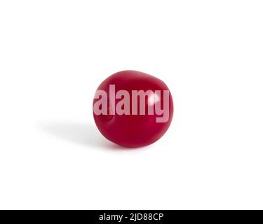Red cherry isolated on a white background close up. Stock Photo