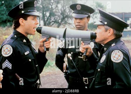 GUTTENBERG,BAILEY,WINSLOW, POLICE ACADEMY 4: CITIZENS ON PATROL, 1987, Stock Photo