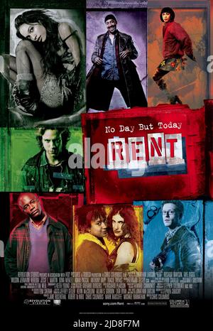 DAWSON,PASCAL,DIGGS,MARTIN,THOMS,MENZEL,HEREDIA,POSTER, RENT, 2005, Stock Photo