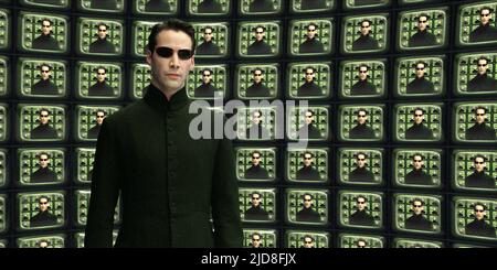 KEANU REEVES, THE MATRIX RELOADED, 2003, Stock Photo