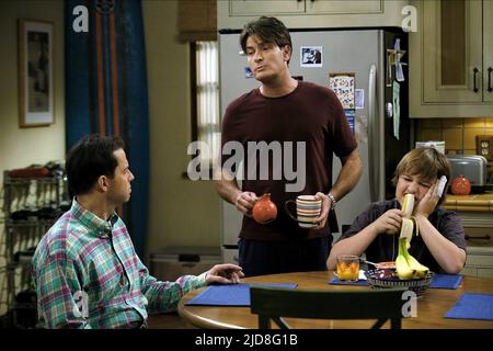 CRYER,SHEEN,JONES, TWO AND A HALF MEN, 2003, Stock Photo