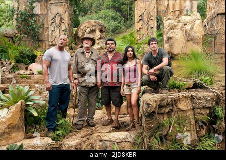 JOHNSON,CAINE,GUZMAN,HUDGENS,HUTCHERSON, JOURNEY 2: THE MYSTERIOUS ISLAND, 2012, Stock Photo